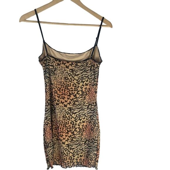 Princess Polly Autumn Print Bodycon Mini Dress Sz 6 - Picture 4 of 9